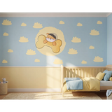 Sleeping Fox Nursery Wall Decal Set – Woodland Kids Room Removable Sticker