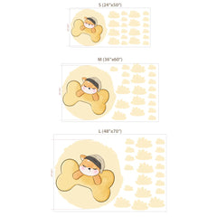 Sleeping Fox Nursery Wall Decal Set – Woodland Kids Room Removable Sticker