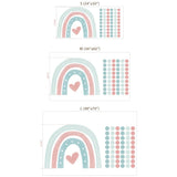 Pastel Rainbow Wall Decal Set – Nursery Kids Room Removable Sticker