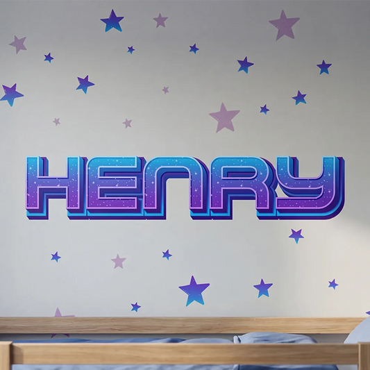 Personalized Space Name Wall Decal Set