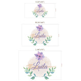 Personalized Floral Name Wall Decal – Girls Room Nursery Removable Sticker