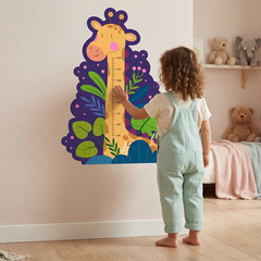 Giraffe Growth Chart Wall Decal – Kids Room Nursery Removable Height Sticker