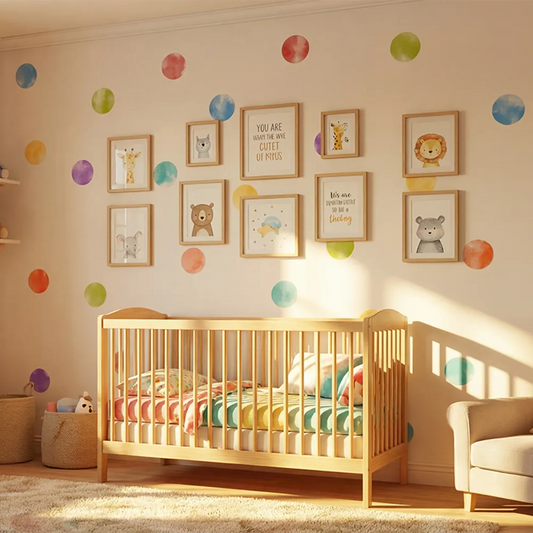 Pastel Polka Dot Wall Stickers