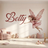 Custom Fairy Wall Decal – Girls Room Nursery Personalized Removable Sticker