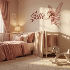 Custom Fairy Wall Decal – Girls Room Nursery Personalized Removable Sticker