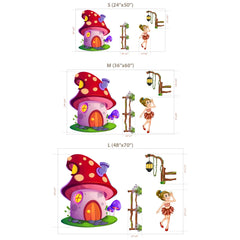 Fairy Mushroom House Wall Decal Set