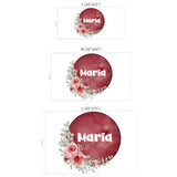 Personalized Floral Girls Name Wall Decal – Girls Room Nursery Removable Sticker