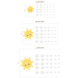Cute Sun and Cloud Wall Decal Set for Nursery – Kids Room Removable Sticker