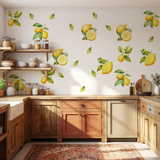 Fresh Lemons Wall Decal Set – Kitchen Dining Room Removable Sticker