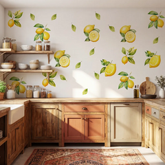 Fresh Lemons Wall Decal Set – Kitchen Dining Room Removable Sticker