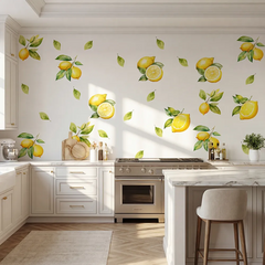 Fresh Lemons Wall Decal Set – Kitchen Dining Room Removable Sticker