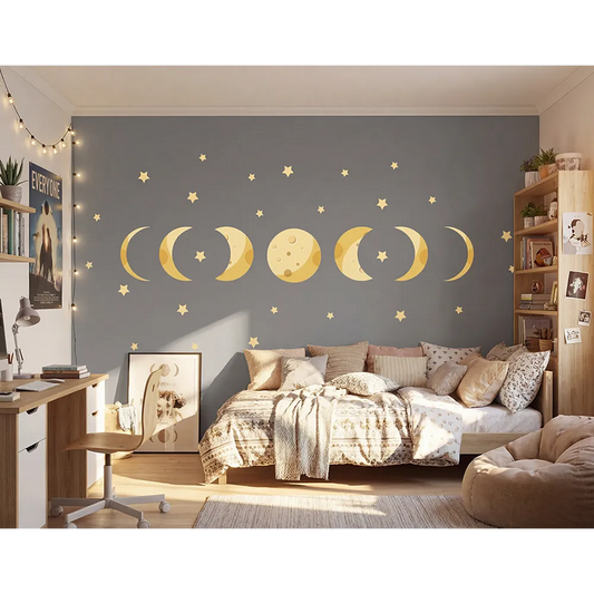 Moon Phases Wall Decal Set
