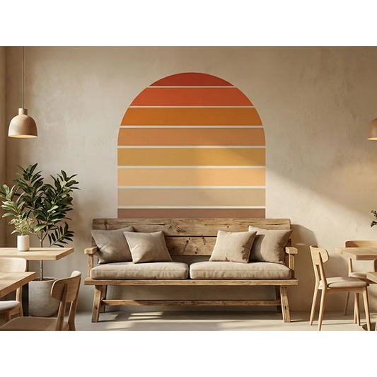 Retro Sunset Arch Wall Decal