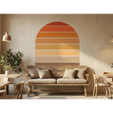 Retro Sunset Arch Wall Decal – Modern Bedroom Living Room Removable Sticker