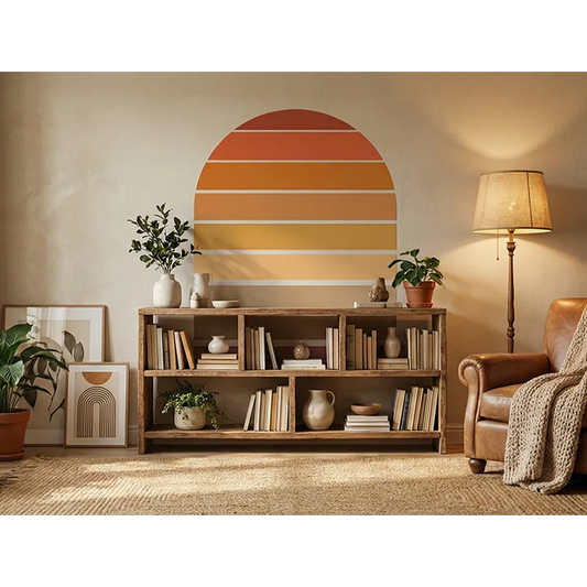 Retro Sunset Arch Wall Decal