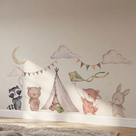 Woodland Animal Nursery Wall Decal Set