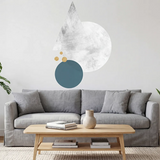 Abstract Geometric Wall Decal Set – Modern Bedroom Kids Room Removable Sticker