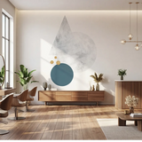 Abstract Geometric Wall Decal Set – Modern Bedroom Kids Room Removable Sticker