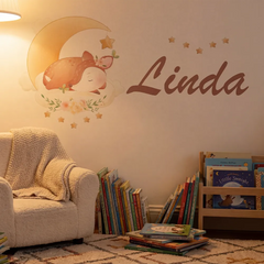 Personalized Baby Name Wall Decal Set – Nursery Kids Room Removable Sticker