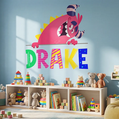 Personalized Monster Name Wall Decal – Boys Room Kids Room Removable Sticker