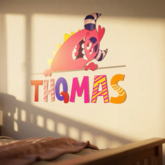 Personalized Monster Name Wall Decal – Boys Room Kids Room Removable Sticker