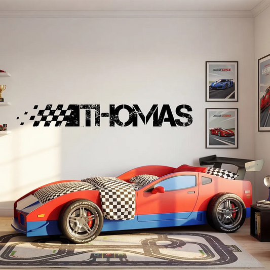 Personalized Racing Name Wall Decal