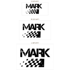 Personalized Racing Name Wall Decal – Boys Room Kids Room Removable Sticker
