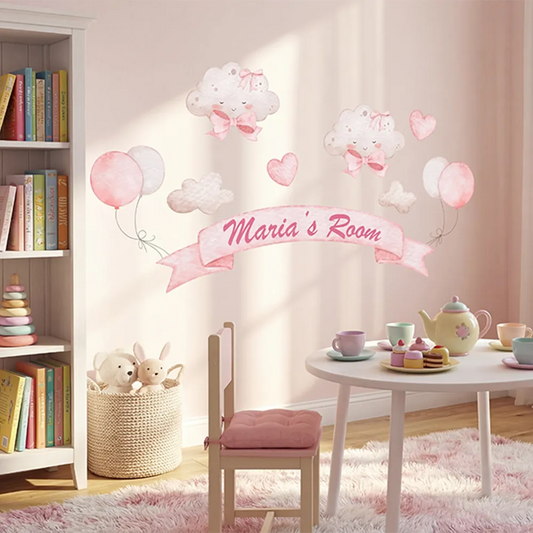 Personalized Girls Nursery Wall Decal with Name