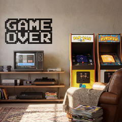 Game Over Multicolor Wall Decal Set – Gaming Room Boys Room Removable Sticker