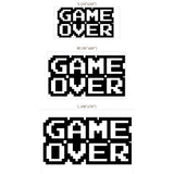 Game Over Multicolor Wall Decal Set – Gaming Room Boys Room Removable Sticker