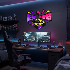 Best Games Arcade Wall Decal – Gaming Room Boys Room Removable Sticker