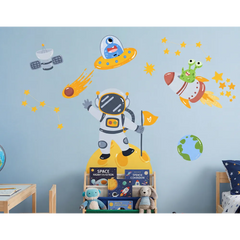 Space Astronaut Wall Decal for Kids Room – Boys Room Removable Sticker