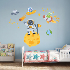 Space Astronaut Wall Decal for Kids Room – Boys Room Removable Sticker
