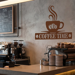 Coffee Time Wall Decal – Kitchen Cafe Removable Sticker