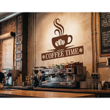 Coffee Time Wall Decal – Kitchen Cafe Removable Sticker