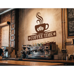 Coffee Time Wall Decal – Kitchen Cafe Removable Sticker