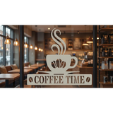 Coffee Time Wall Decal – Kitchen Cafe Removable Sticker