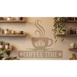 Coffee Time Wall Decal – Kitchen Cafe Removable Sticker