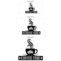 Coffee Time Wall Decal – Kitchen Cafe Removable Sticker