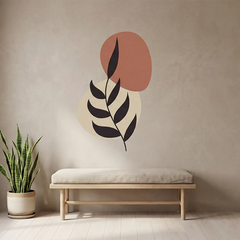 Boho Botanical Wall Decal – Bedroom Living Room Removable Sticker