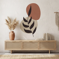 Boho Botanical Wall Decal – Bedroom Living Room Removable Sticker