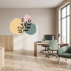 Boho Leaf Wall Sticker – Bedroom Living Room Removable Decal