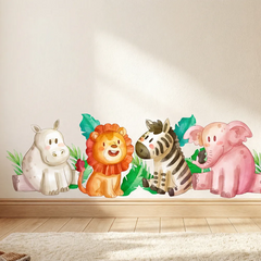 Safari Animals Wall Decal Set – Kids Room Nursery Removable Sticker
