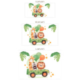Safari Animals Jungle Nursery Wall Sticker – Kids Room Removable Decal