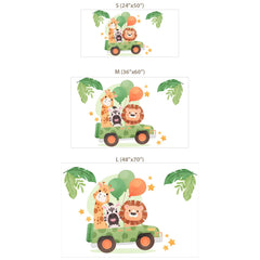 Safari Animals Jungle Nursery Wall Sticker – Kids Room Removable Decal