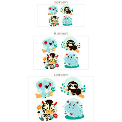 Cute Jungle Animals Wall Sticker Set – Kids Room and Nursery Decal