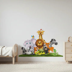 Safari Animals Vinyl Wall Sticker – Kids Room Nursery Removable Decal