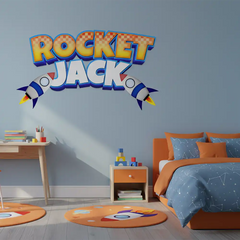 Space Rocket Custom Name Decal