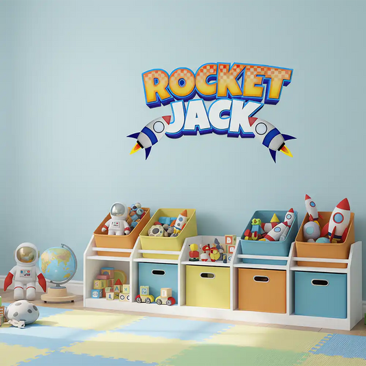 Space Rocket Custom Name Decal