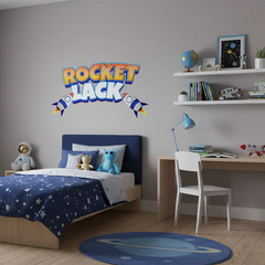 Space Rocket Custom Name Decal